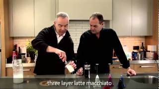 aerolatte  milk frother makes three layer caffè latte macchiato [upl. by Andy]