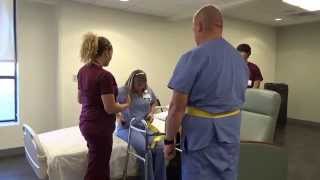 Physical Therapy Transfer Training  How To Transfer From Wheelchair To Bed [upl. by Eimorej]