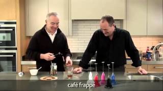 How to make a frappé coffee using an aerolatte milk frother [upl. by Enelyar]