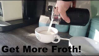 How to Get More Froth from Your Nespresso Coffee Aeroccino  Nespresso tips and help [upl. by Papert]