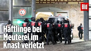 Gefängnismeuterei Polizei stürmt Knast in Thüringen  JVA Untermaßfeld [upl. by Ecnaiva]